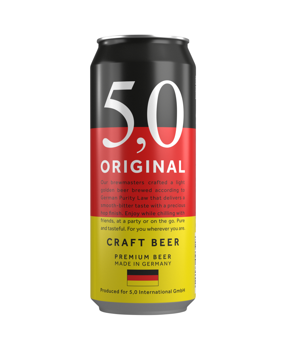 5,0 ORIGINAL CRAFT BEER - bia lúa mạch premium ( bia vàng ).